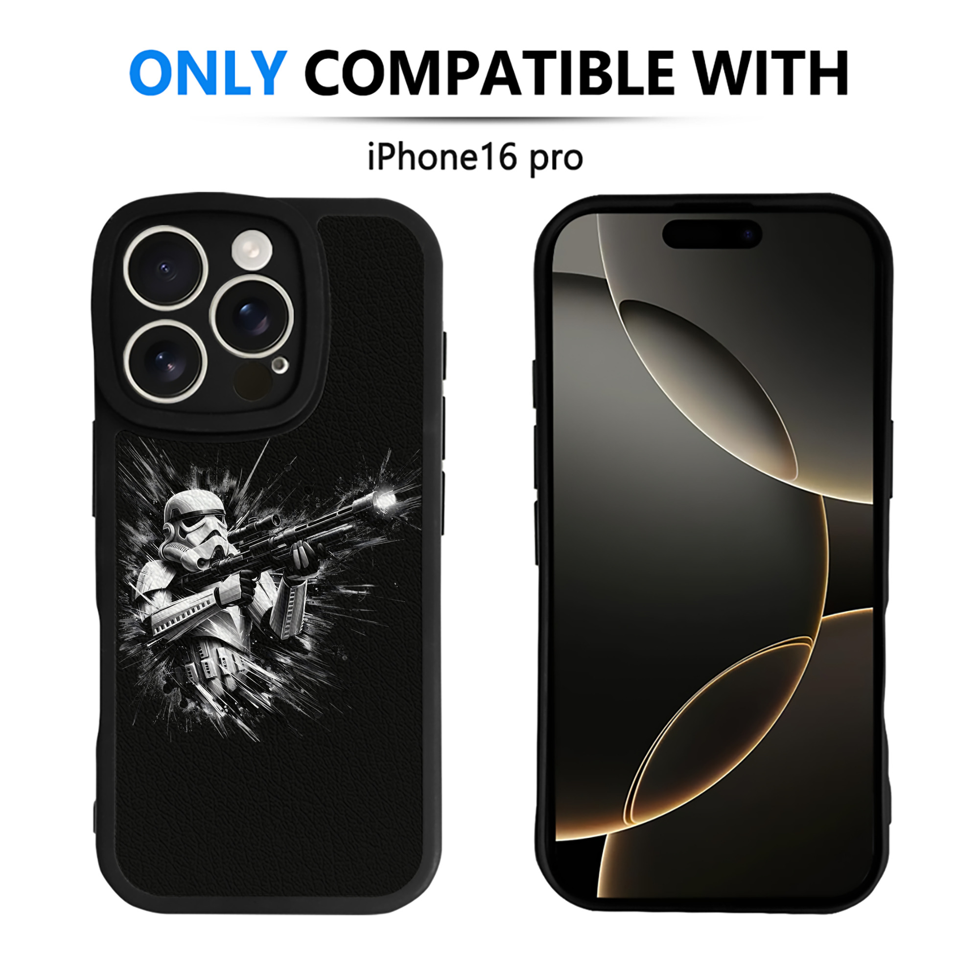 （画像用） スター・ウォーズ Star Wars 【iPhone 16シリーズ対応】シリコンスマホケース（レザー調） 材質：シリコン